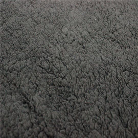 Polyester Grey Faux Sherpa Fleece Fabric 220gsm  For Blankets